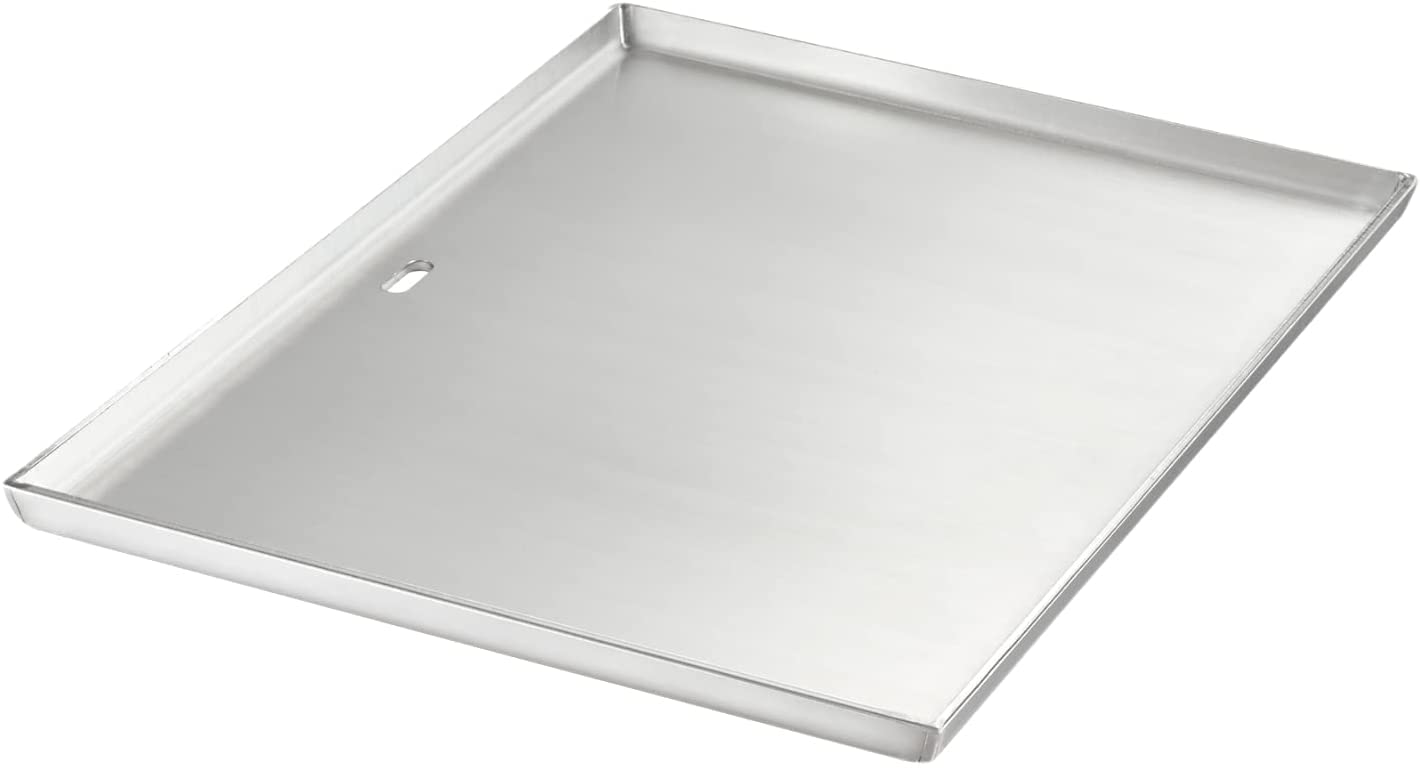 WHISTLER Stainless Steel Universal Griddle for Charcoal & Gas Grills - Heavy Duty Flat Top Grill Plate with Even Heat Distribution, Easy to Clean, Outdoor BBQ Cooking (18.9