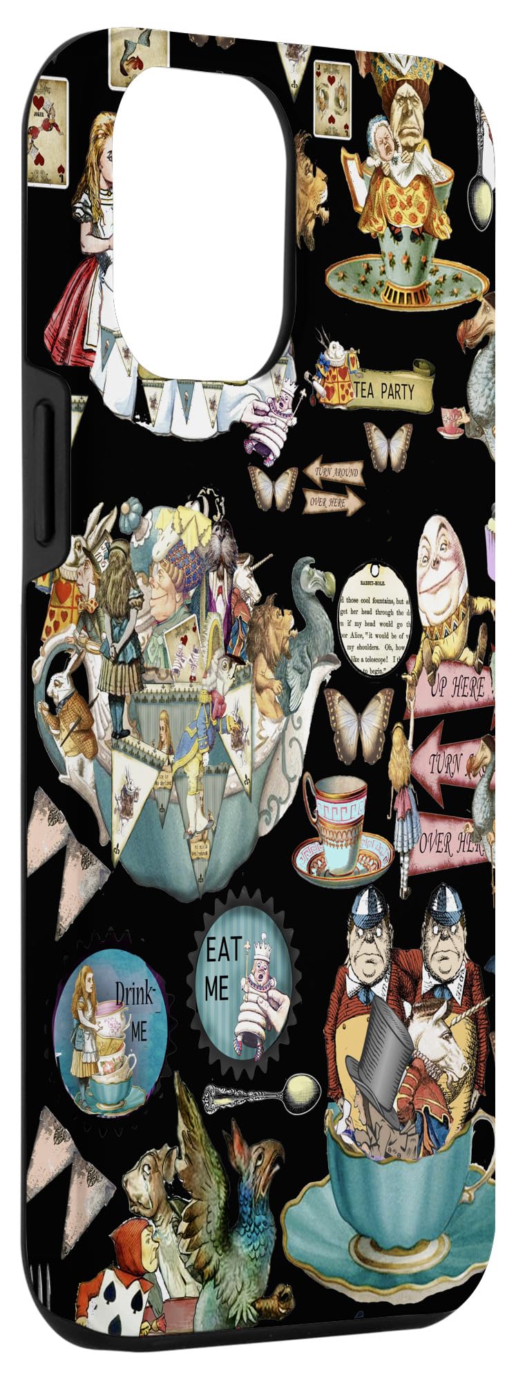 iPhone 12 Pro Max Case - Alice in Wonderland Collage Design | Protective Phone Cover for iPhone 12 Pro Max | Perfect for Disney Fans, Book Lovers & Fantasy Enthusiasts
