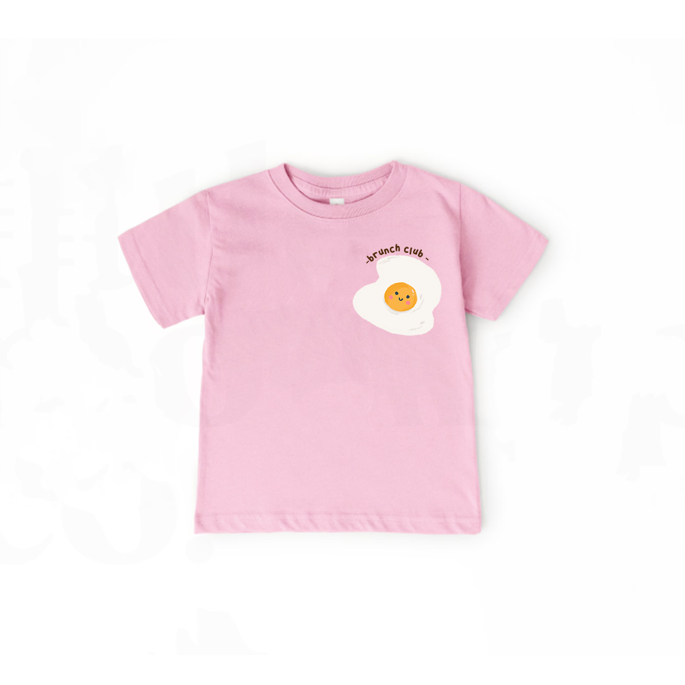 Brunch Club Kids Graphic T-Shirt - Fun Front & Back Design for Boys & Girls - Perfect for Playdates, School, and Casual Outings