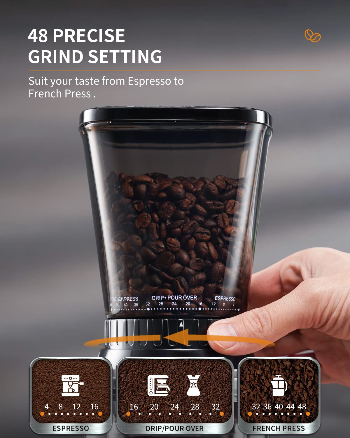 Premium SHARDOR Electric Conical Burr Coffee Grinder with 20 Bar Espresso Machine - Perfect for Home Baristas & Coffee Lovers - Ideal for Espresso, French Press, Cold Brew & Drip Coffee