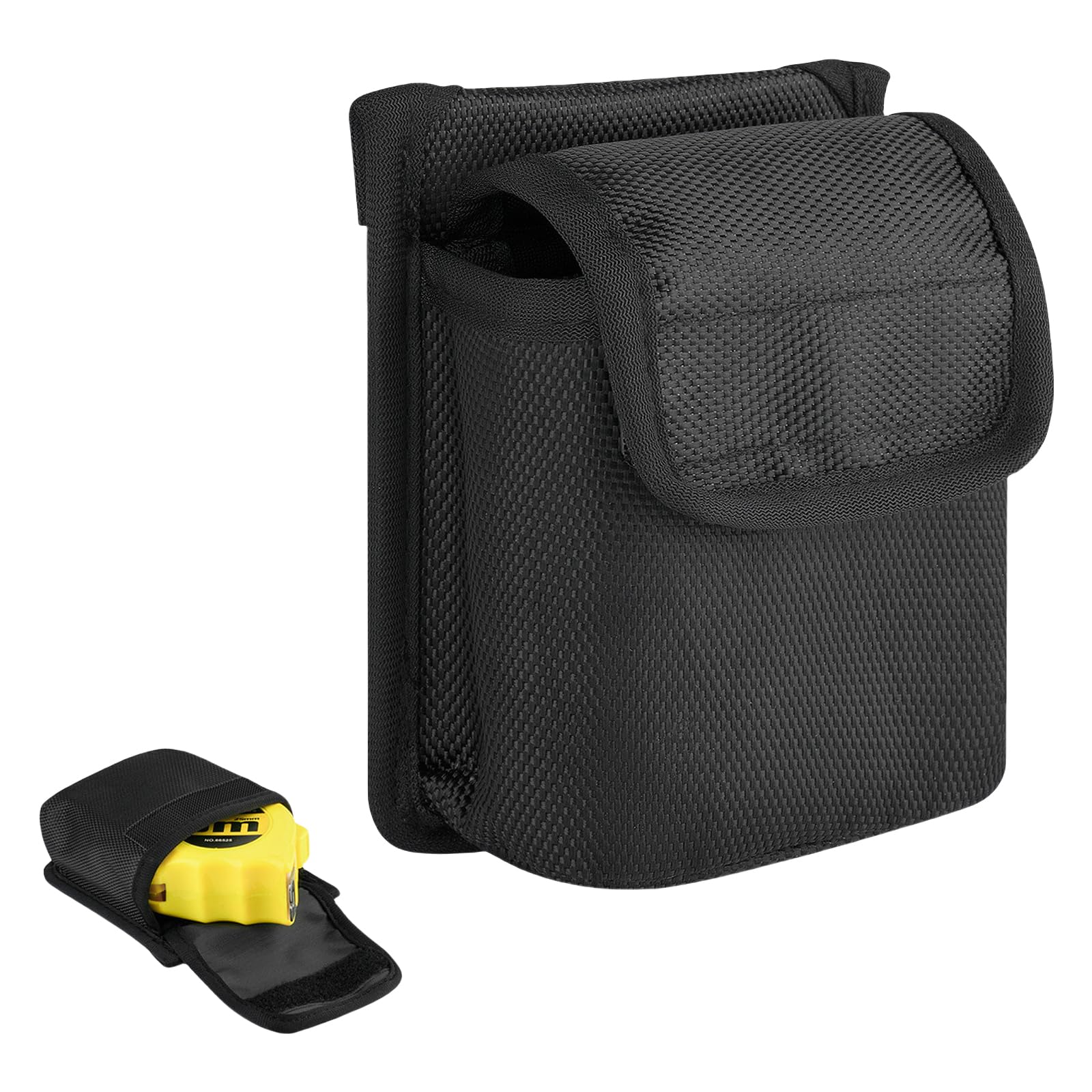 Durable Tape Measure Holder for Belt - Heavy Duty Tool Pouch & Belt Clip - Compatible with Measuring Tape, Screws & Bit Fittings - Perfect for Construction, Carpentry & DIY Projects