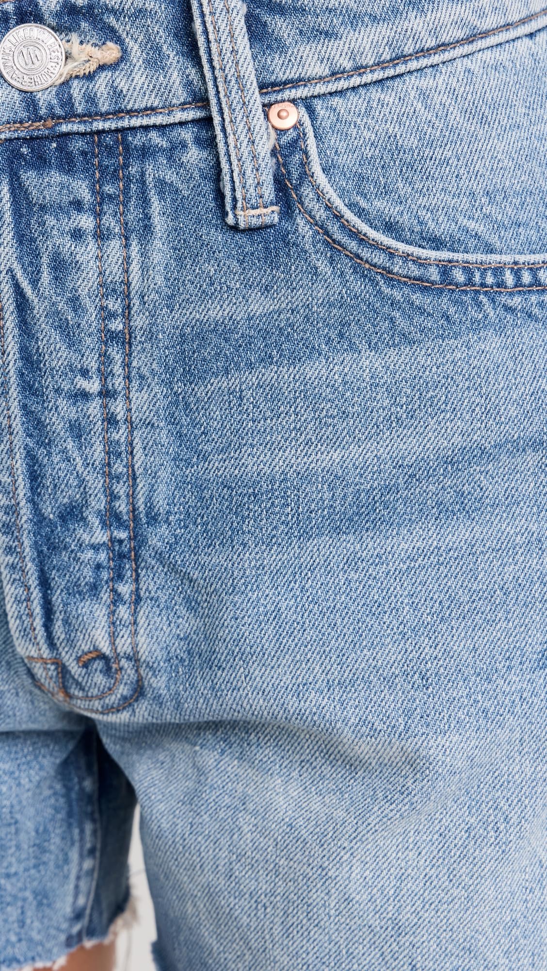 MOTHER Women's Tomcat High Waisted Shorts - Comfortable Stretchy Denim Shorts for Summer, Casual Wear, and Outdoor Activities