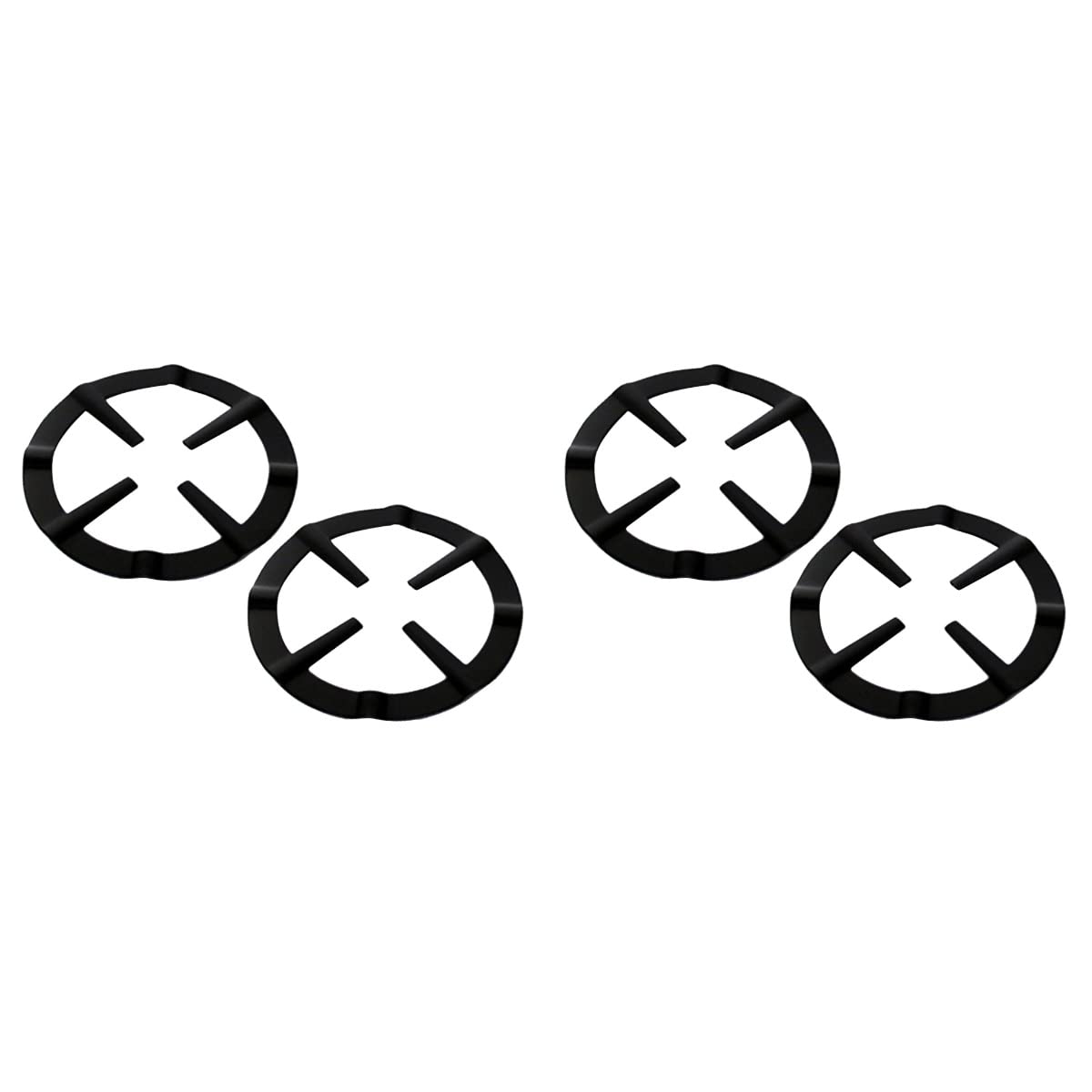 Hemoton 4-Piece Cast Iron Gas Stove Reducer Rings - Compatible with Coffee Pots, Espresso Makers & Cookware - Stove Top Burner Plate for Stable Heating - Perfect for Camping, Home Kitchen & Outdoor Cooking