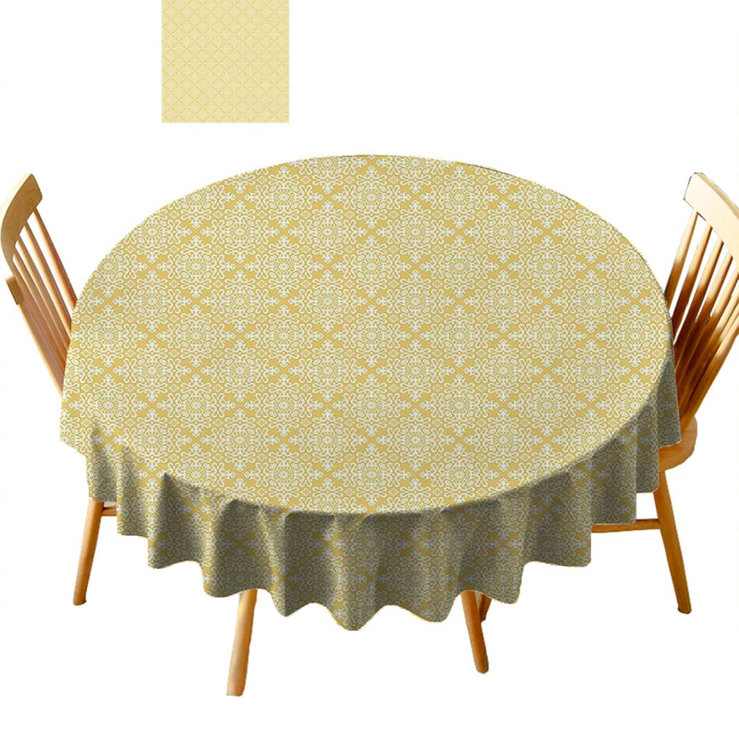 Round Tablecloths 36 Inch - Premium Fabric Table Cover for Coffee & Tea Tables (B62PL) - Perfect for Dining, Parties, and Home Decor