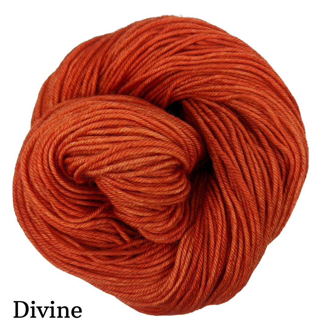 Knitcircus Yarns Rhymes With Orange Semi-Solid Skeins - Premium Hand-Dyed Yarn for Knitting & Crocheting | Fast Shipping & Ready to Ship | Perfect for Scarves, Sweaters & DIY Crafts