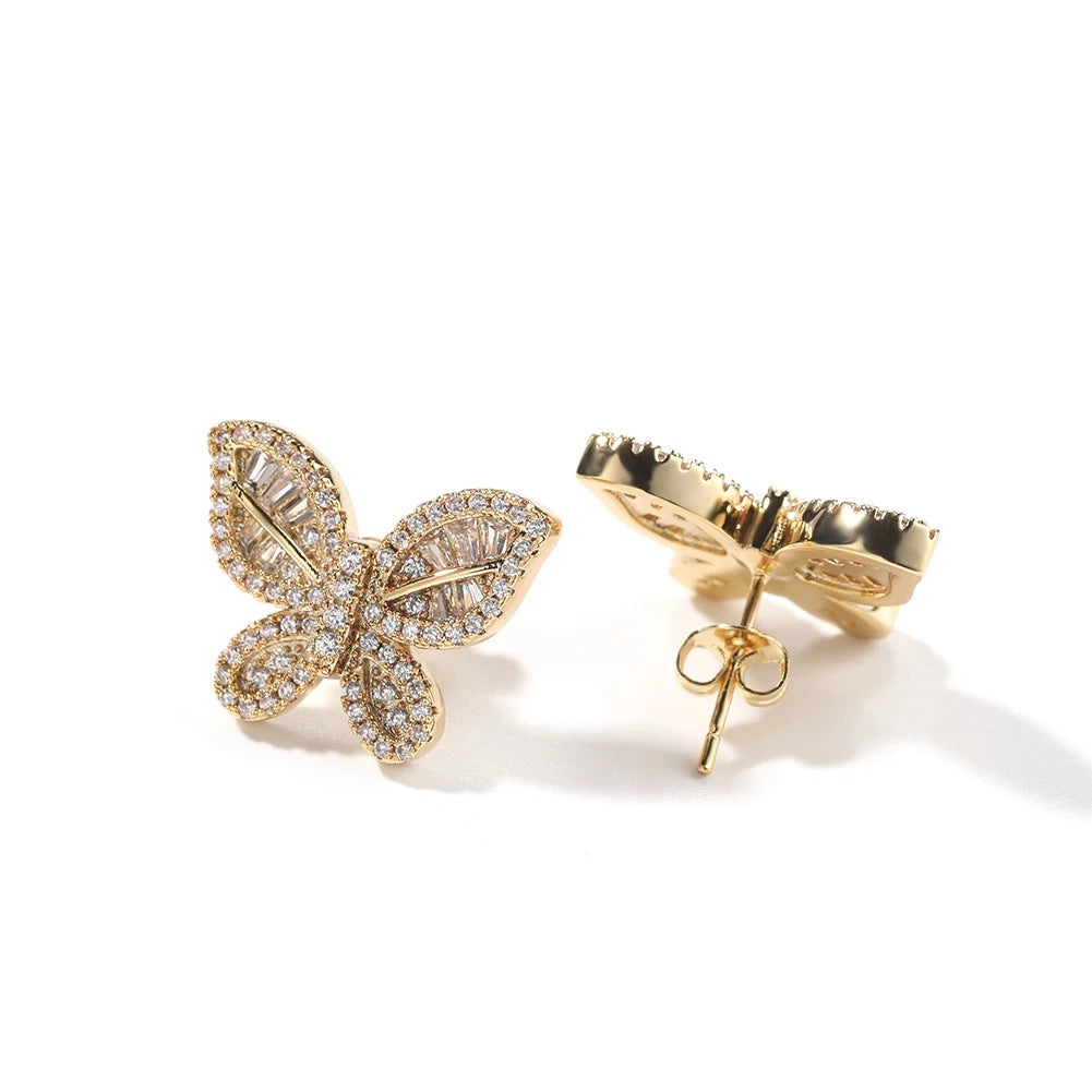 Butterfly Stud Earrings for Women - Dainty Gold & Silver Butterfly Ear Studs - Perfect for Everyday Wear, Gifts, and Special Occasions