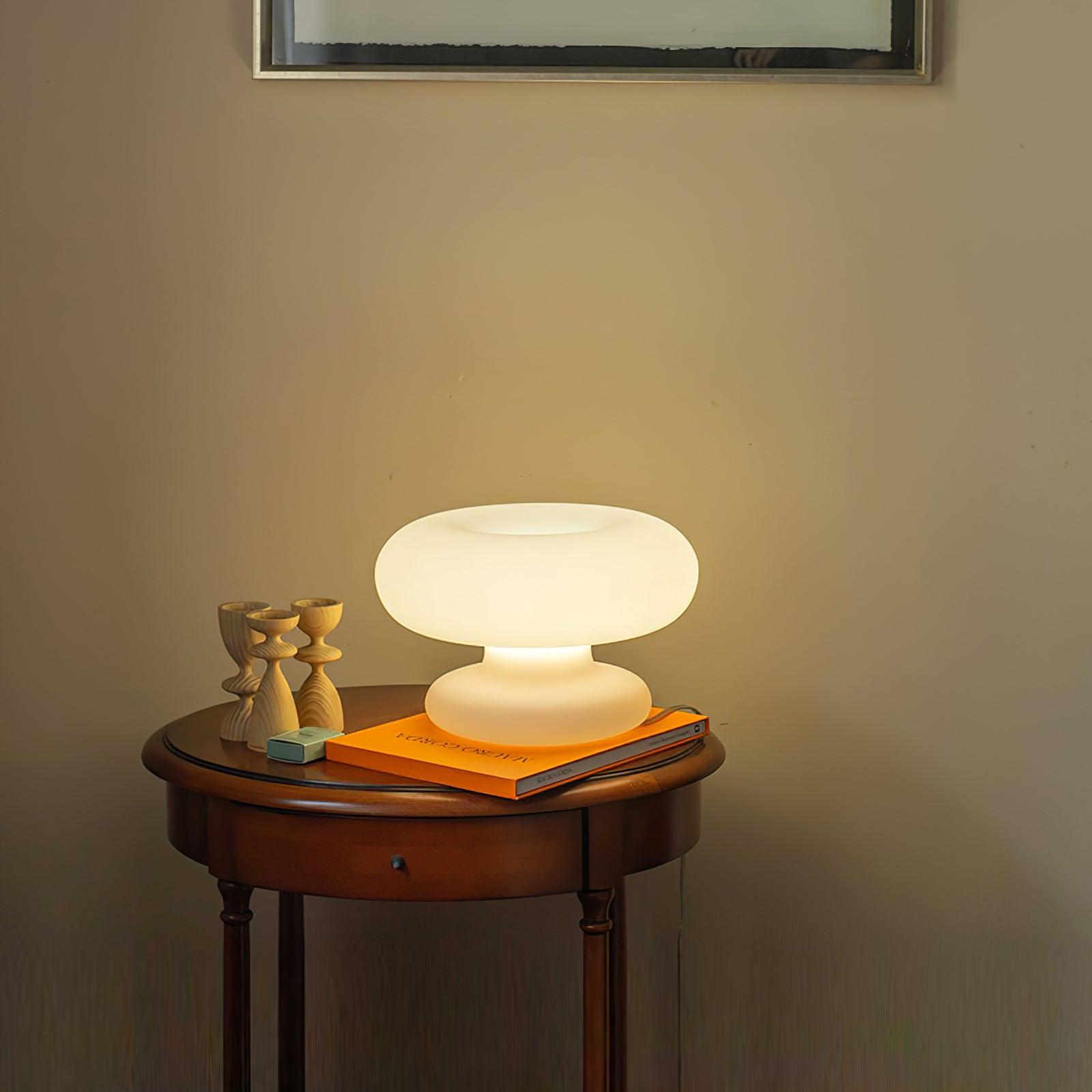 Modern Donut Table Lamp - Stylish & Decorative LED Night Light for Bedroom, Living Room, or Office - Soft Ambient Lighting for Cozy Home Decor