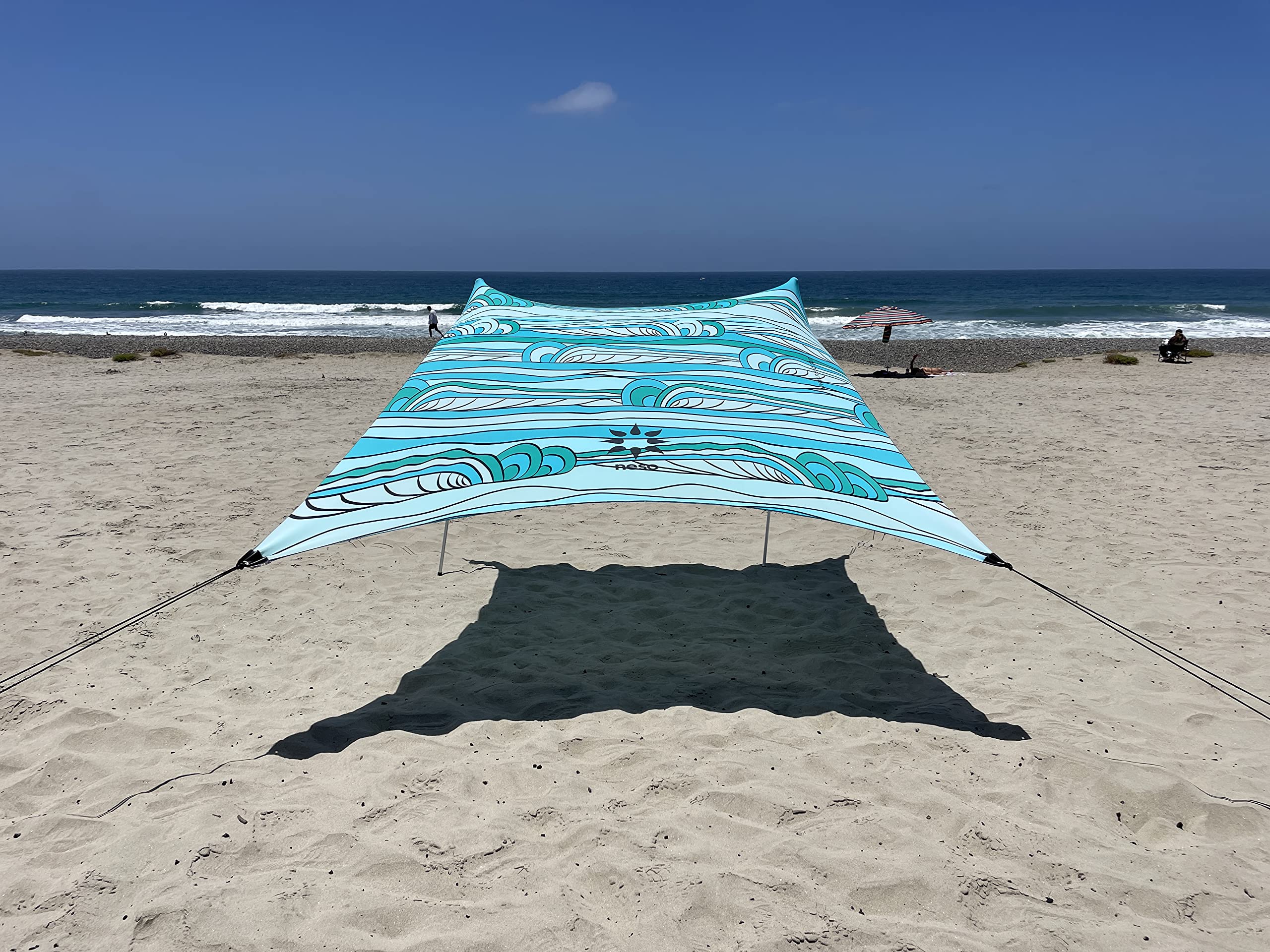 Premium Neso Tents Beach Canopy with Sand Anchors - 7' x 7' Portable Sun Shade Shelter, Patented Reinforced Corners (Swells) - Perfect for Beach Days, Picnics, Camping & Outdoor Adventures