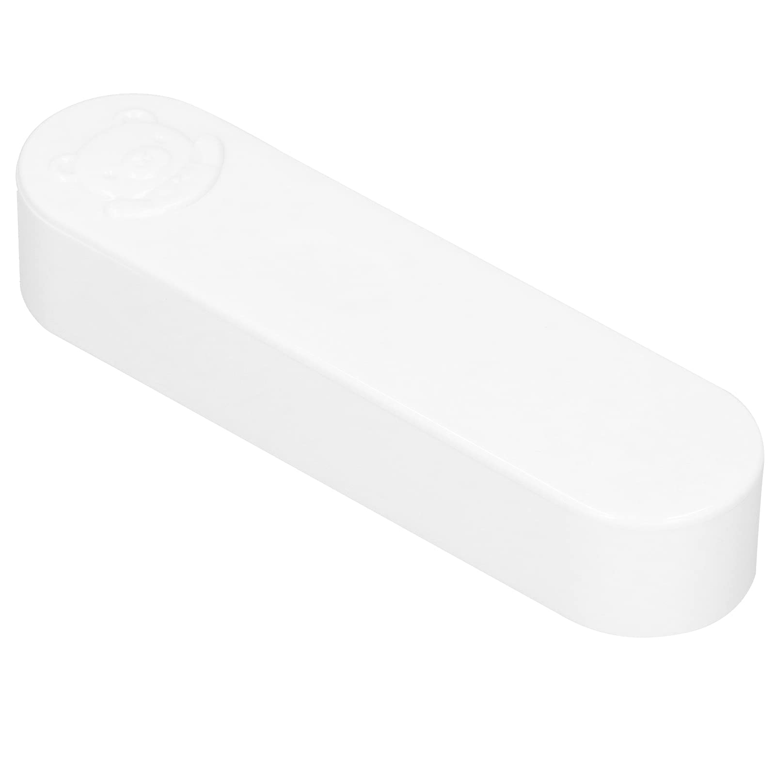 Portable Cotton Swab Storage Box - Mini Travel Case with Cartoon Bear Design & Cover, White | Perfect for Travel, Makeup, First Aid & Home Organization