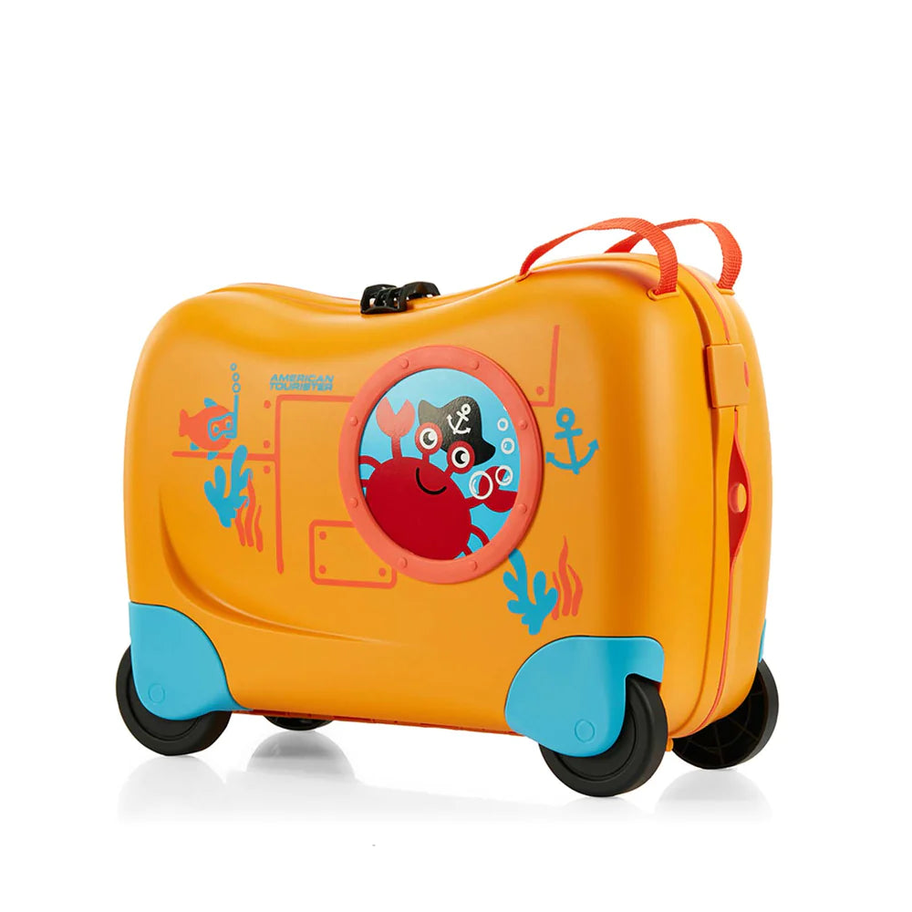 American Tourister Kids Skittle NXT Luggage - Lightweight Durable Carry-On Suitcase with Spinner Wheels for Travel, School & Sleepovers | Yellow Submarine Design