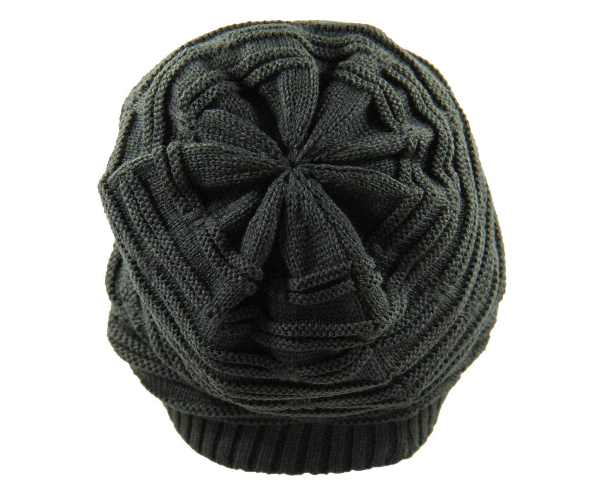 RW Rasta Stretch Long Beanie Hats for Men & Women - Soft Knit Slouchy Skull Cap with Rasta Colors - Perfect for Winter, Outdoor Activities & Festival Fashion