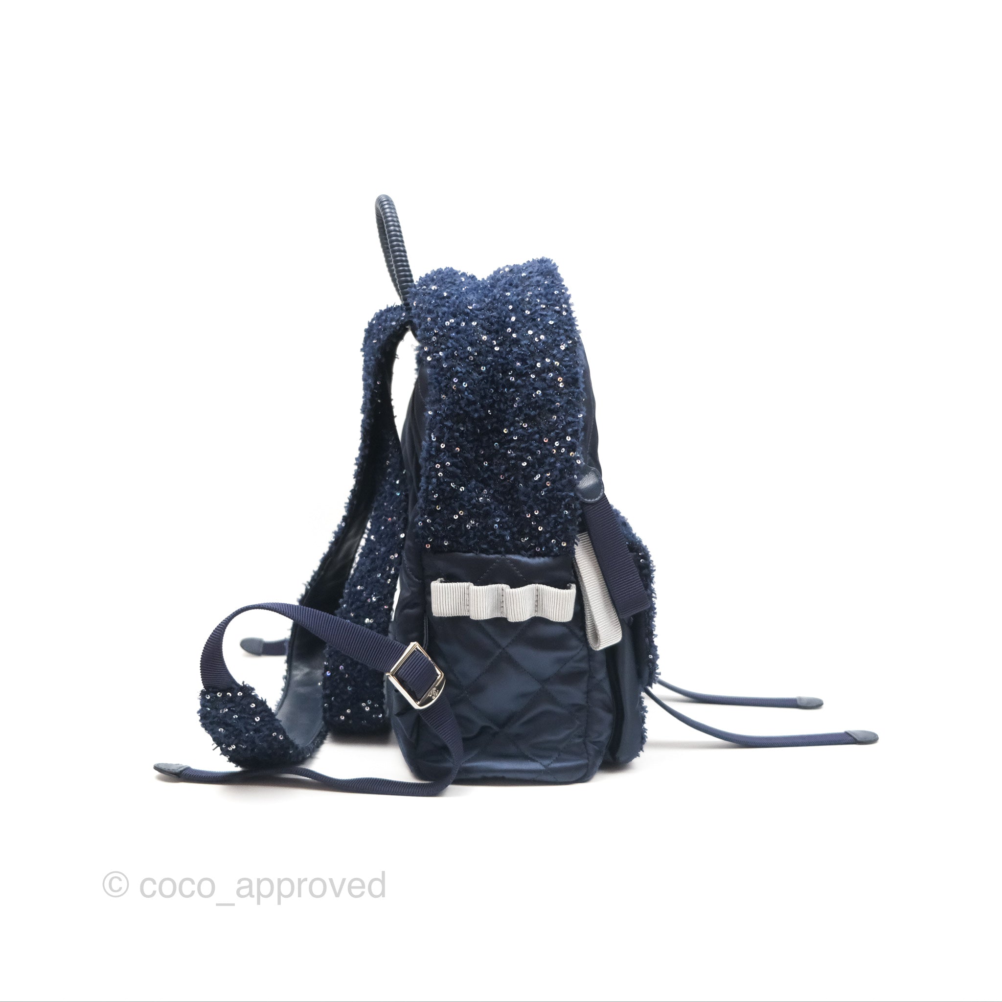 Chanel Astronaut Essentials Backpack - Navy Blue Tweed & Nylon Luxury Designer Backpack for Women | Perfect for Travel, Work & Everyday Use