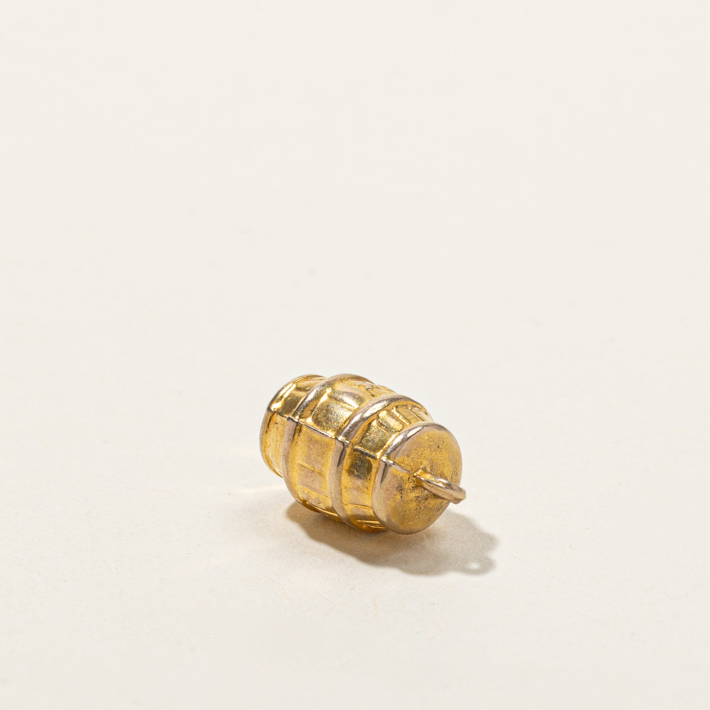 Vintage 1953 Birmingham 9K Gold Barrel Charm Pendant - Perfect for Jewelry Making, Gift Giving & Antique Collectors