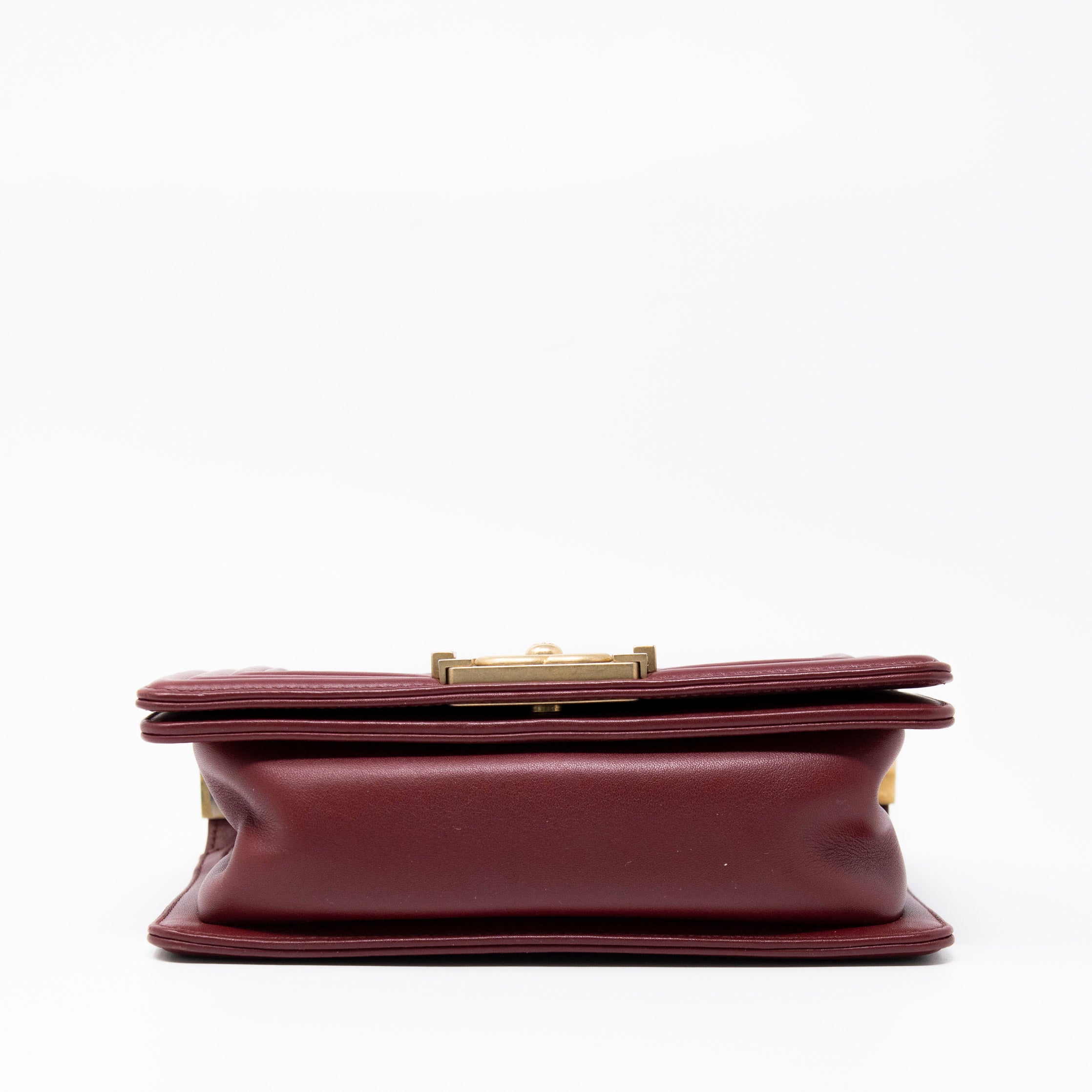 Chanel Burgundy Small Boy Bag - Luxury Leather Crossbody Handbag for Women | Perfect for Parties, Dates & Evening Events