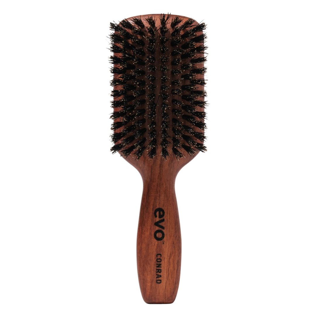 EVO Conrad Natural Bristle Dressing Brush for Men & Women - Premium Horsehair Beard & Mustache Grooming Tool - Perfect for Daily Styling & Salon Use