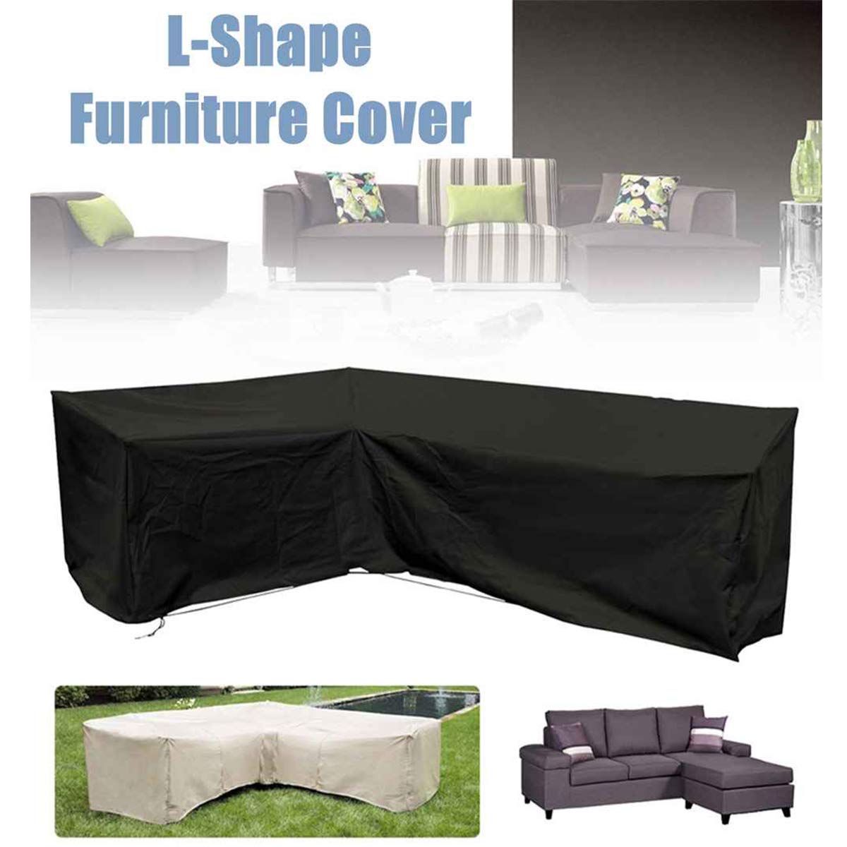 Waterproof L-Shaped Sectional Sofa Cover for Outdoor Patio Furniture - 118