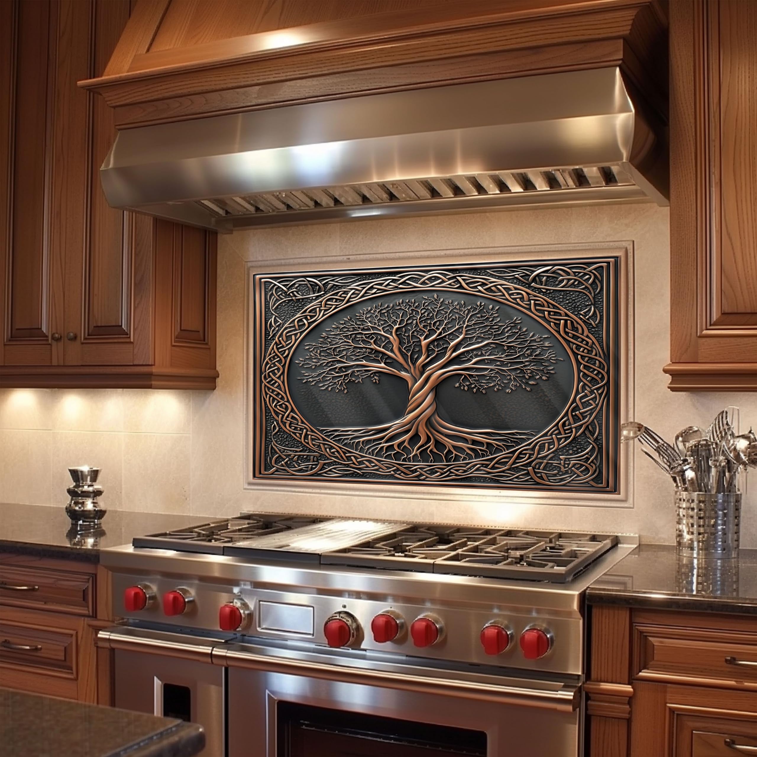 Premium Tempered Glass Kitchen Backsplash - Heat Resistant Stove Backsplash Tiles | Easy to Clean & Peel-and-Stick Installation | Perfect for Kitchen Walls, Countertops & Cooking Areas
