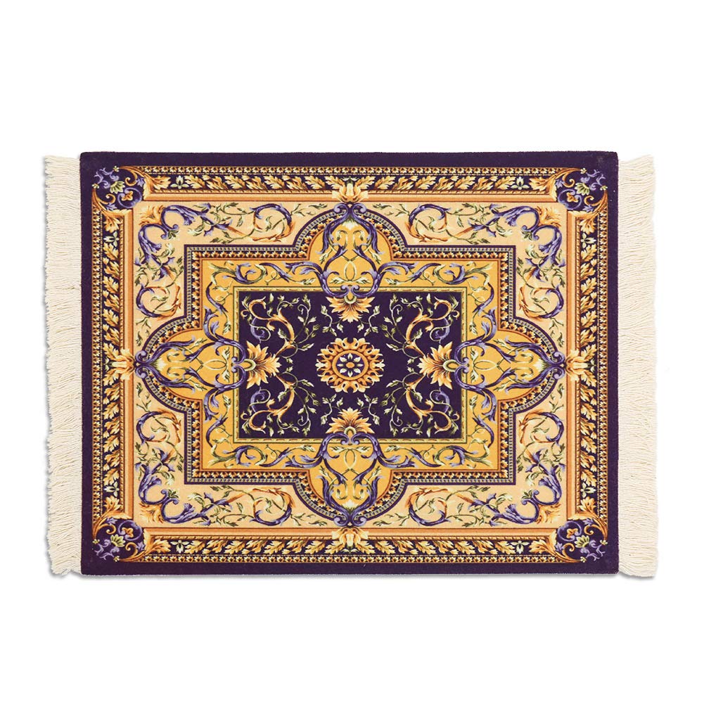 Vintage Persian Rug Style Mouse Pad - Non-Slip Desk Mat for Laptop, PC, Office & Gaming - Oriental Design Computer Accessory - Perfect for Workstations, Home Offices & Gaming Setups