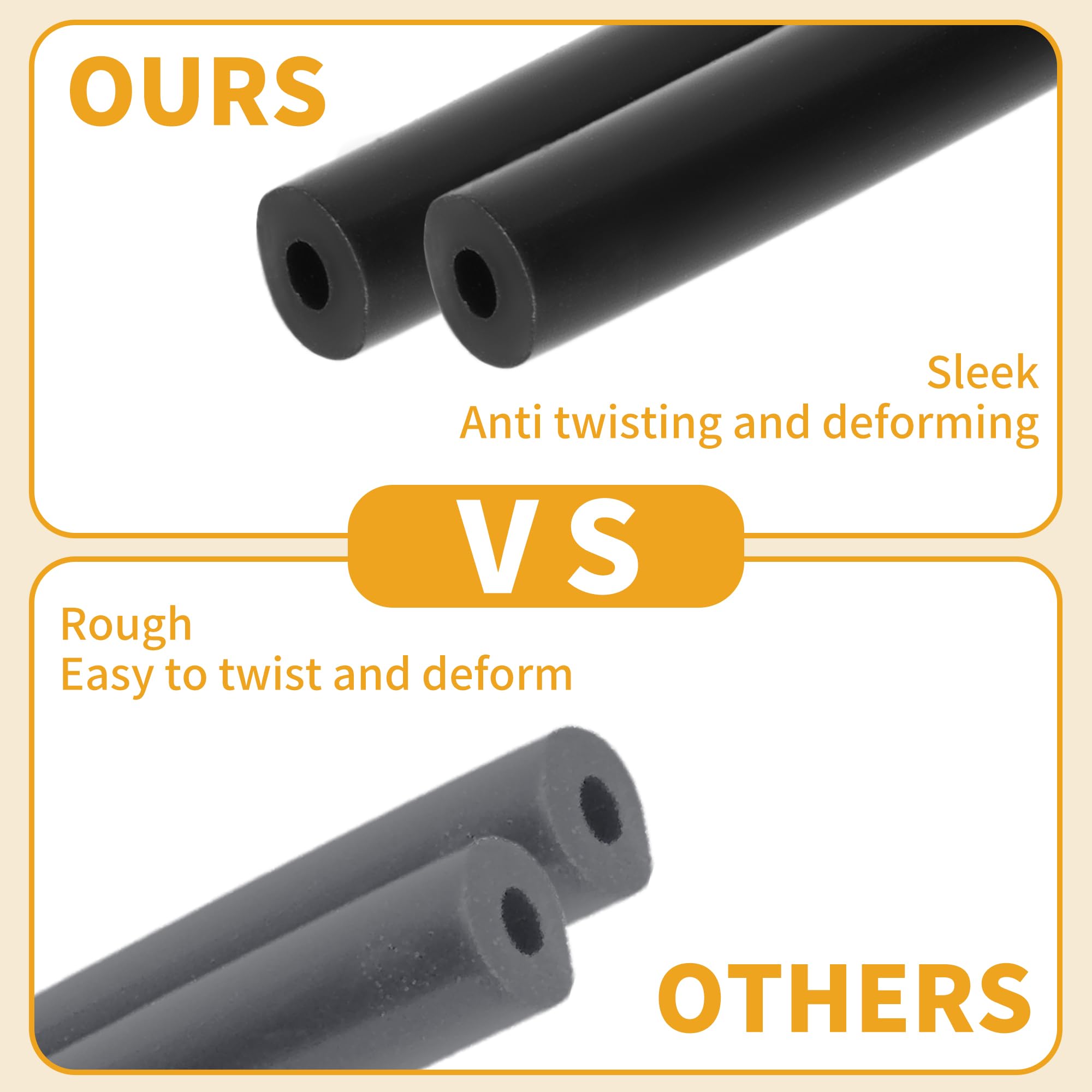 High-Pressure 130PSI Silicone Vacuum Tubing Hose - 3.3FT Black Automotive Vacuum Line (1/16