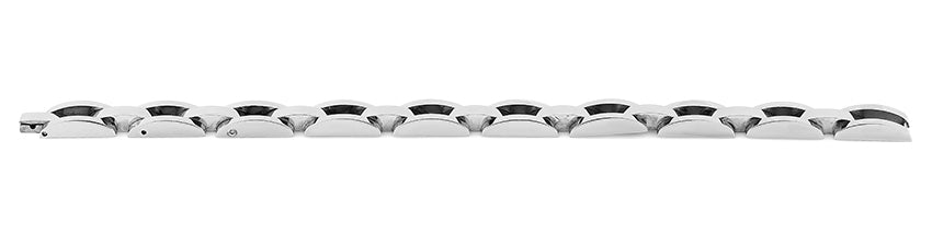 Stainless Steel Half Oval Link Bracelet for Women - Elegant & Durable Jewelry for Everyday Wear, Gifts, and Special Occasions
