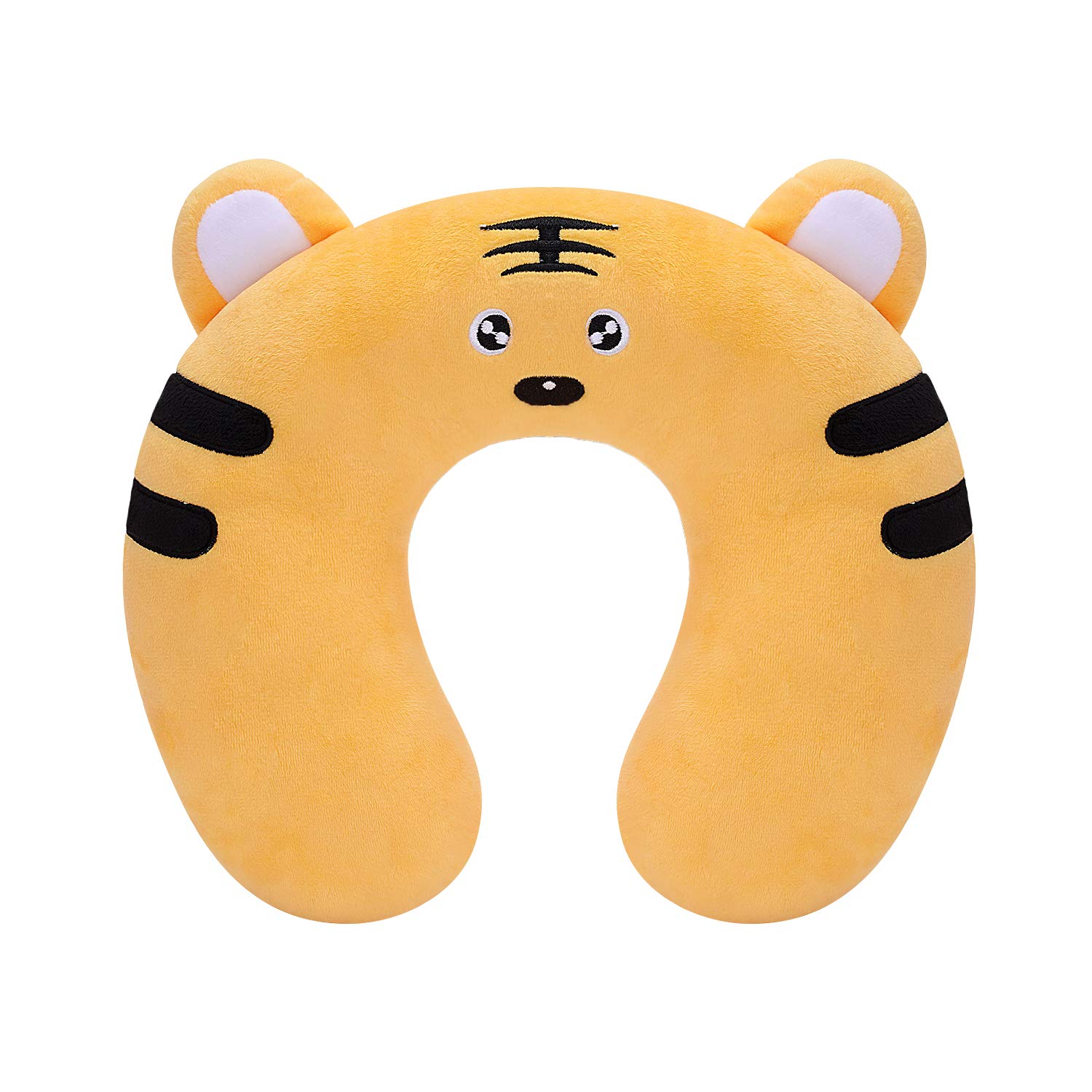 **HOMEWINS Kids Travel Pillow - Cute Animal Neck Pillow for Boys & Girls, Soft Support for Head & Chin - Perfect for Airplane, Car & Train Trips (Tiger Design)**    **Usage Scenarios:** Ideal for long flights, road trips, train rides, or napping at home—keeps kids comfortable and supported.