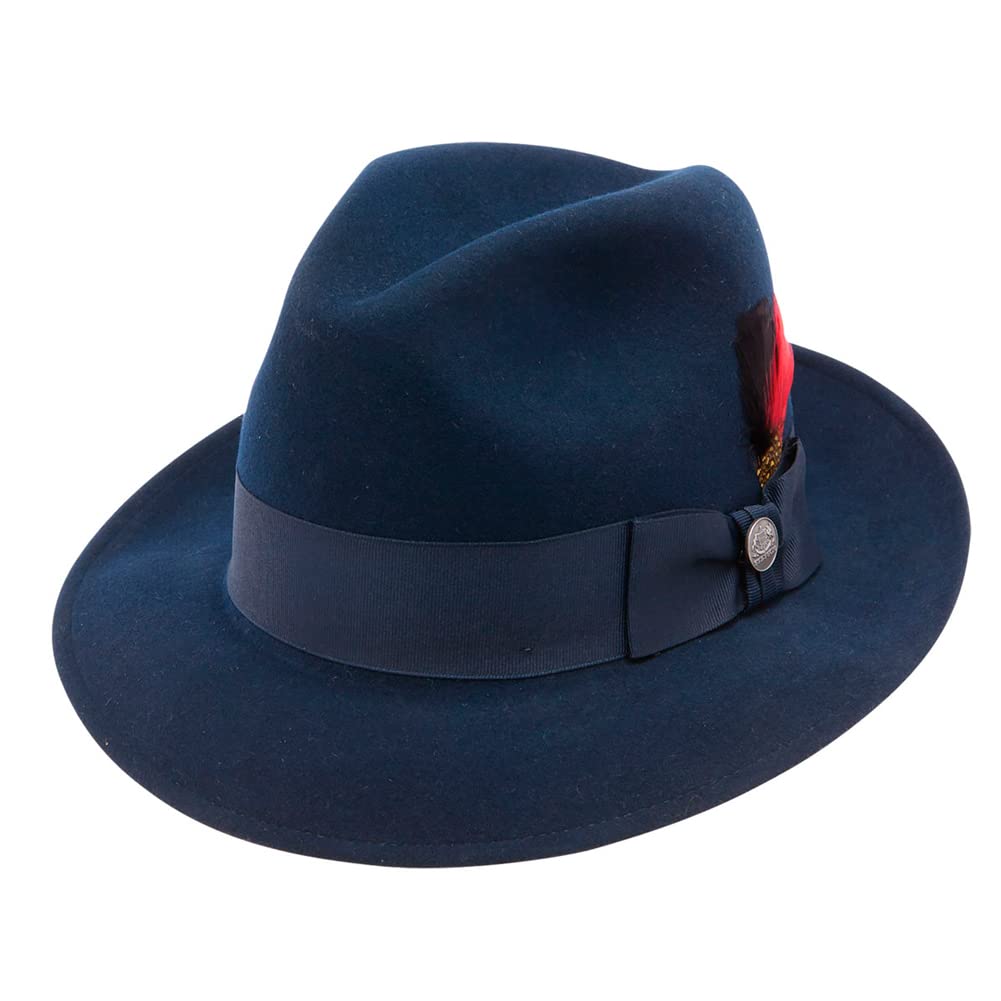 Stetson Frederick Navy Felt Cowboy Hat for Men - Classic Western Style Rancher Hat for Outdoor, Rodeo, and Country Events