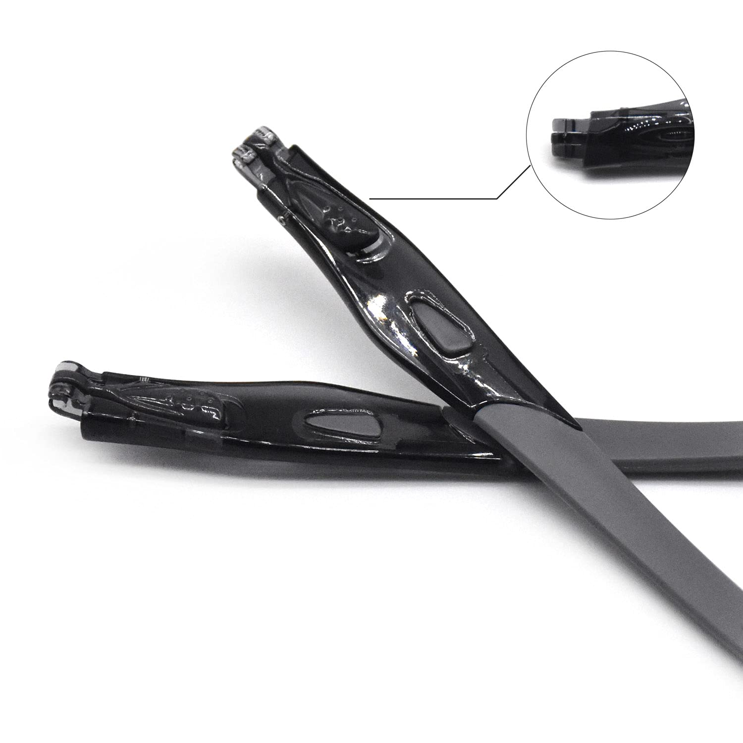 HKUCO Rubber Replacement Temples for Oakley Crosslink & Sweep/Switch Glasses - Transparent Black Frame Legs - Durable Eyewear Accessories for Sports & Outdoor Activities