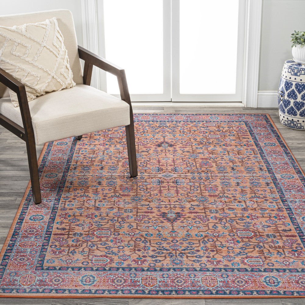 Kemer All Over Persian Washable Area Rug - Soft Non-Slip Living Room Carpet for Home Decor, Bedroom & Office