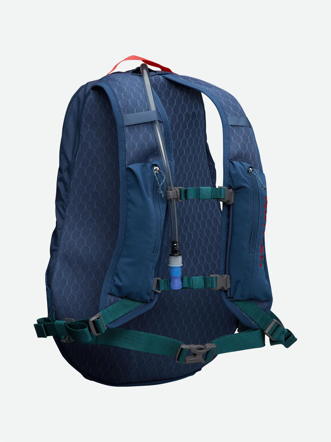 **15L Hydration Backpack for Hiking, Running & Cycling - Lightweight & Durable Crossover Pack (Marine Blue/Hot Red) - Perfect for Outdoor Adventures & Sports**