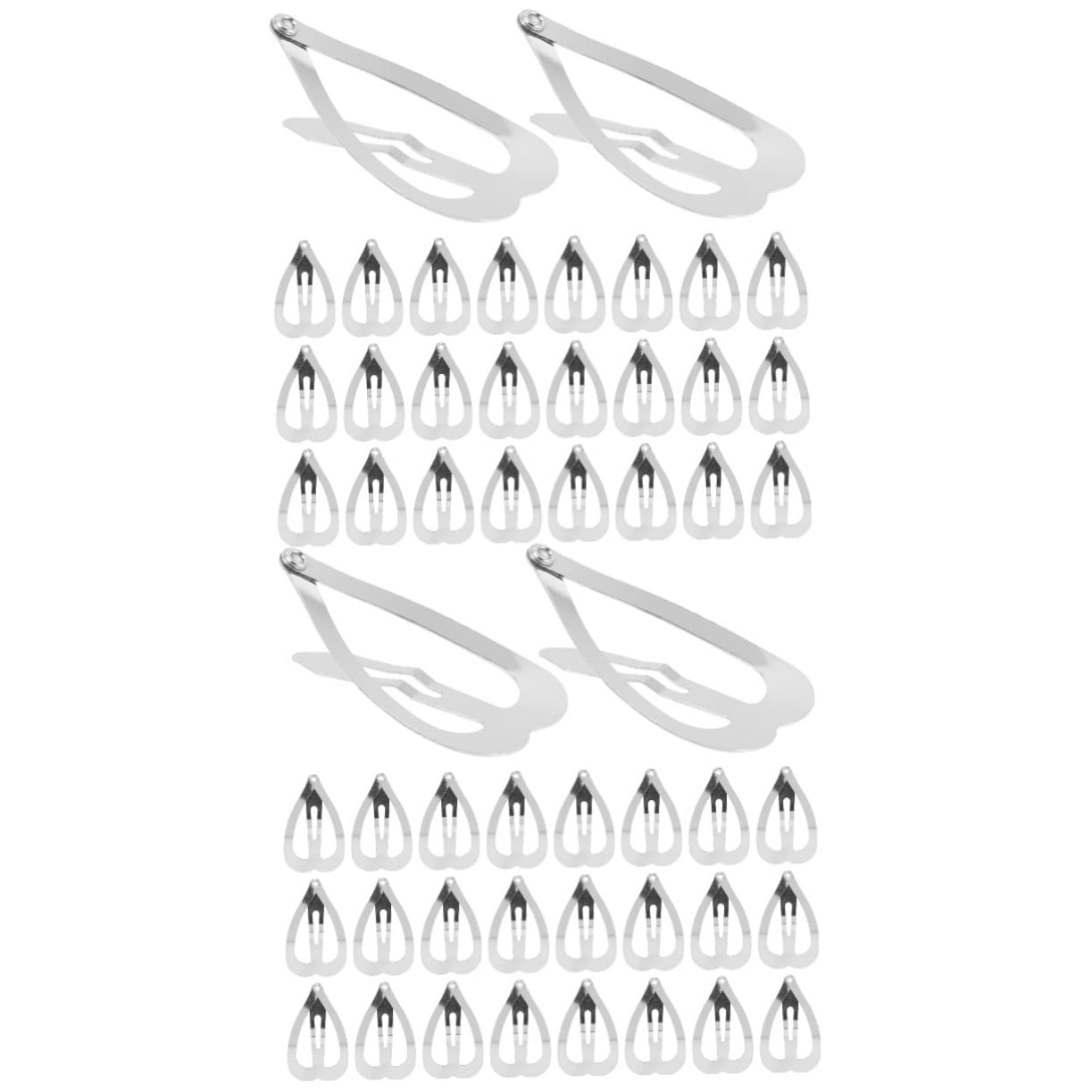 BIUDECO 2 Sets Fashionable Metal Heart Hair Clips for Women - Decorative Hair Pins & Barrettes (200pcs) - Perfect for Parties, Weddings, and Everyday Hairstyling
