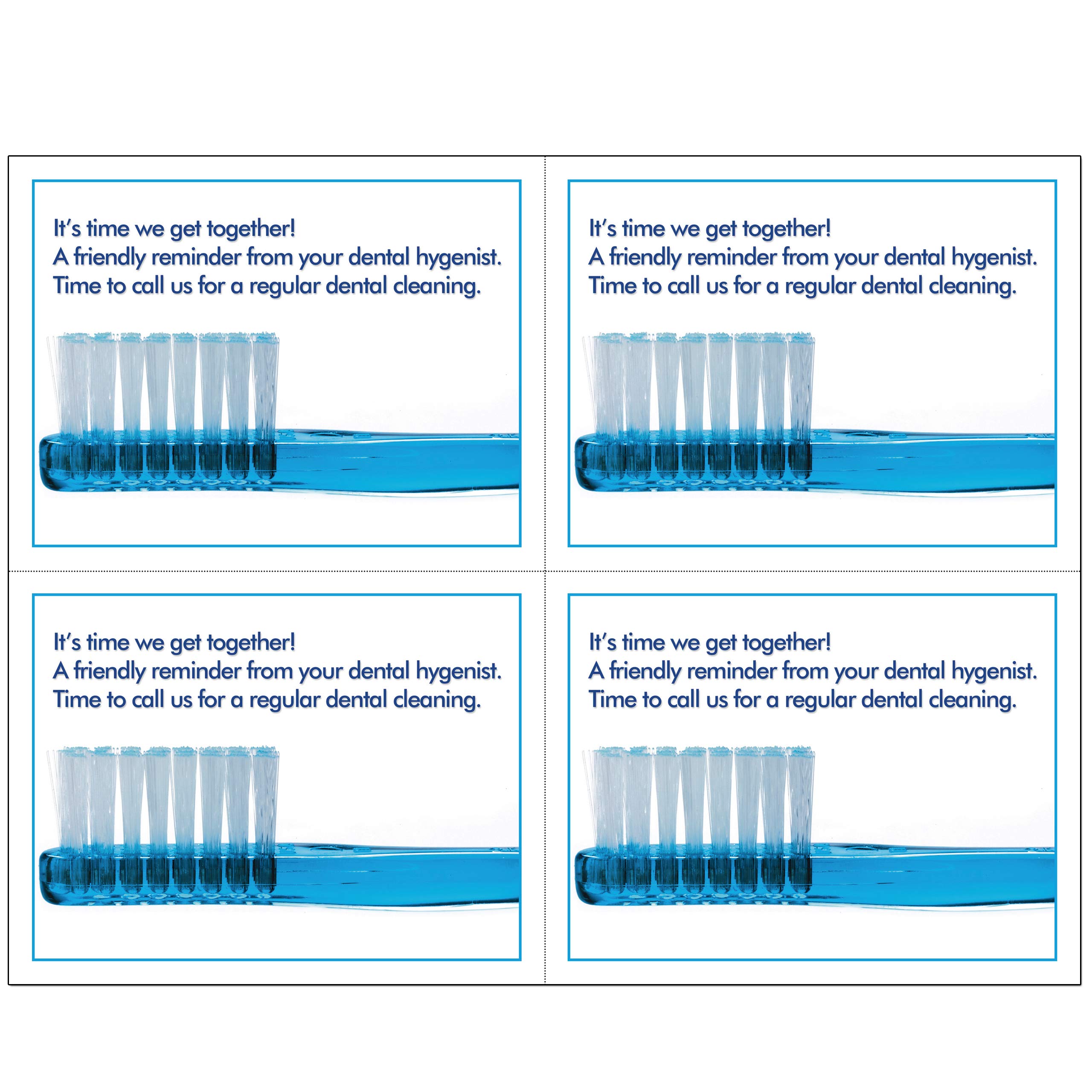 Dental Hygiene Appointment Reminder Postcards - 1000 Pack of 4.25