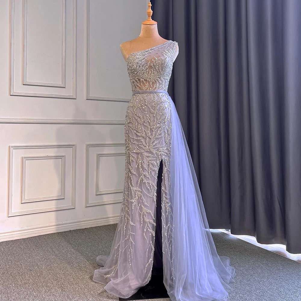Serene Hill Pink High Split Mermaid Elegant Evening Dresses - Luxury Beaded Prom Gowns for Women 2025 | Perfect for Formal Parties, Weddings & Red Carpet Events LA71582