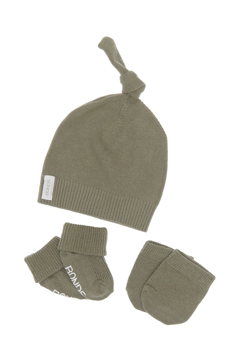 Bonds Baby Newbies Newborn Hat, Mittens & Booties Set - Soft Cotton Infant Winter Accessories for Newborns | Perfect for Camping, Outdoor Adventures & Family Trips