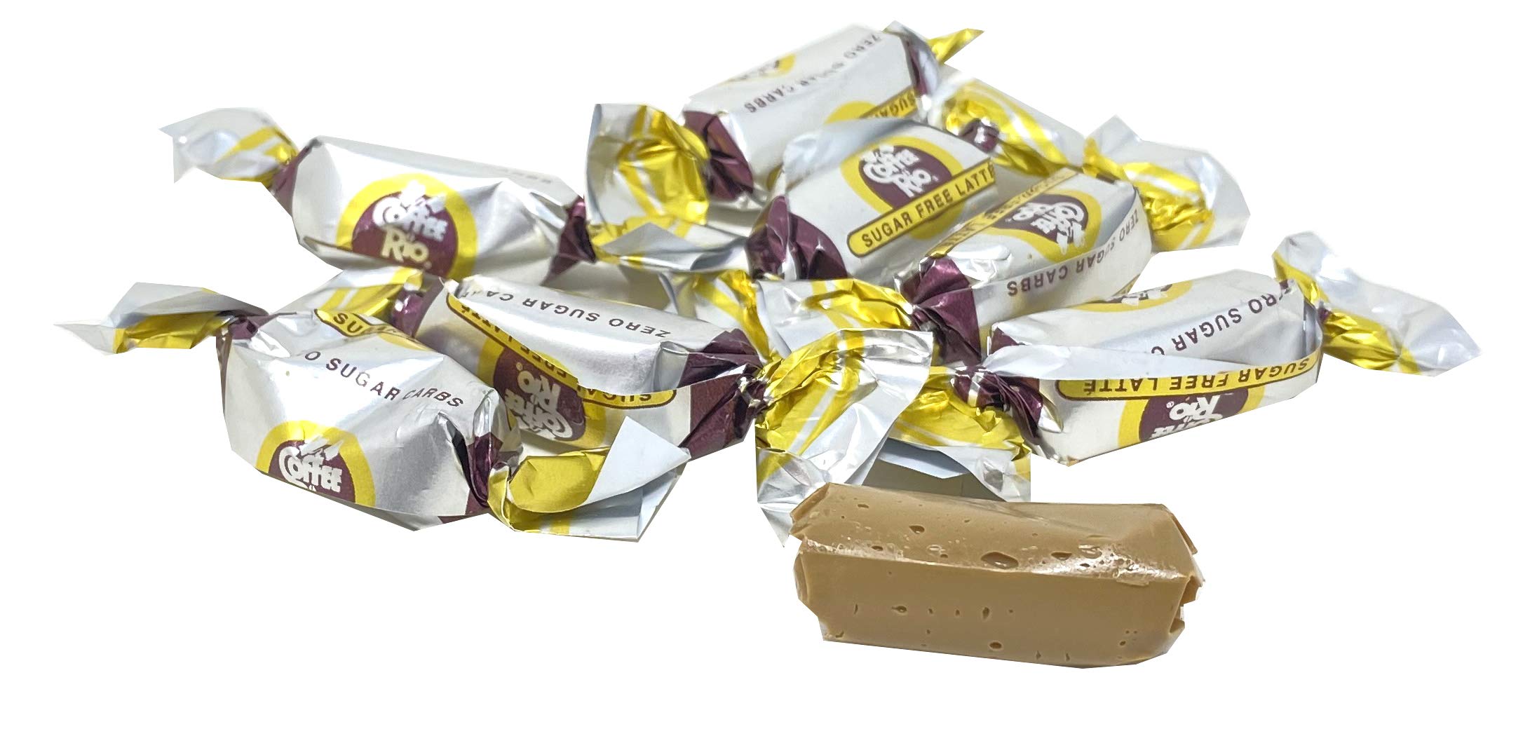Sugar Free Coffee Candy Pack of 4 (3oz) - Zero Sugar Low Carb Keto Friendly - Caffe Latte Flavor - Made in USA Kosher Certified - Perfect for Office Snacks, Travel & Coffee Lovers