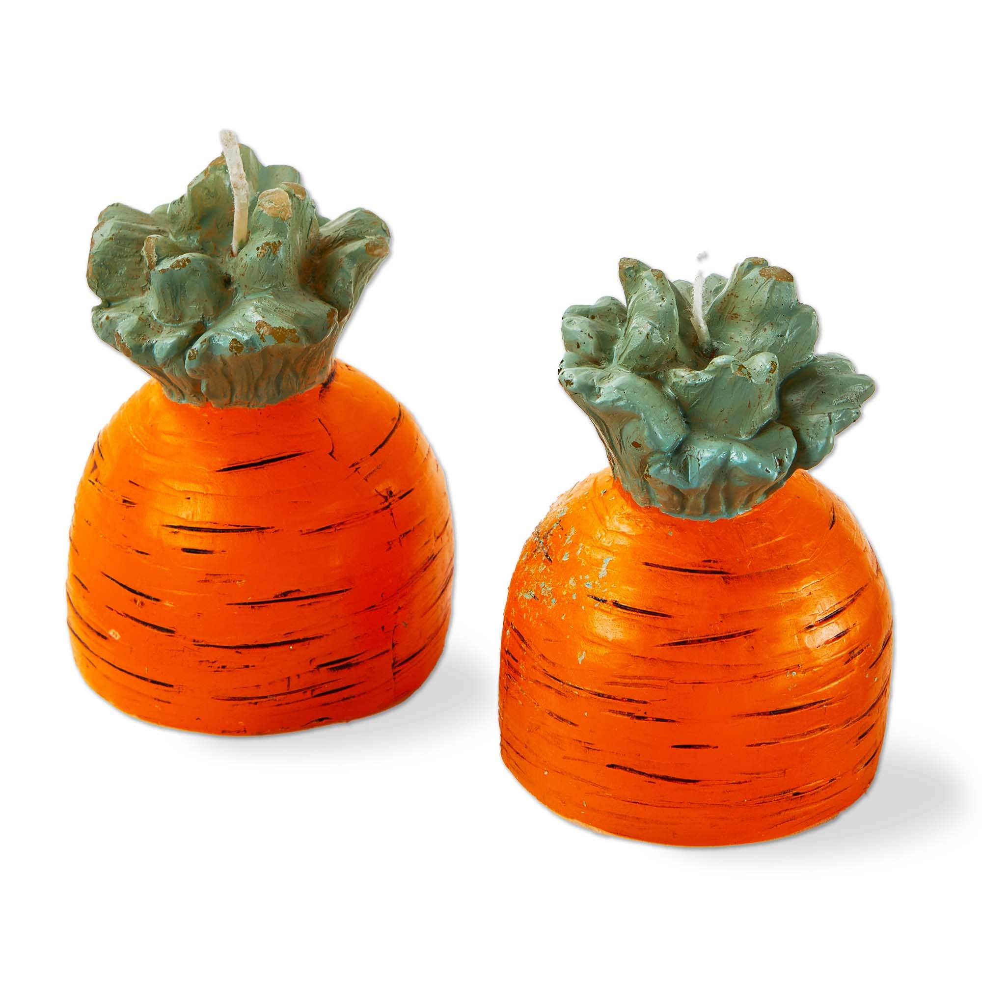 Organic Carrot-Shaped Soy Wax Candles Set of 2 - Natural Home Decor for Kitchen, Farmhouse & Easter Decorations