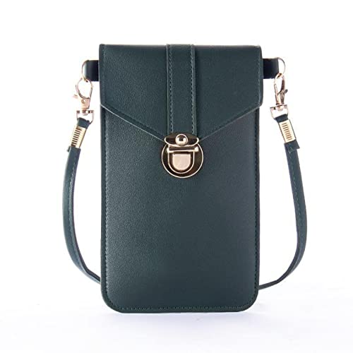 Lightweight Touch Screen PU Leather Crossbody Bag with Clear Window & Adjustable Strap - Coin Purse & Handbag for Women, Perfect for Shopping, Travel & Everyday Use
