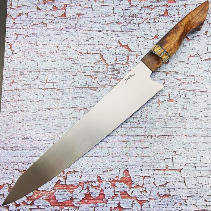 Premium Joe Edson 270mm AEB-L Stainless Steel K-Tip Gyuto Custom Chef Knife - Professional Japanese Kitchen Knife for Slicing, Dicing & Precision Cooking