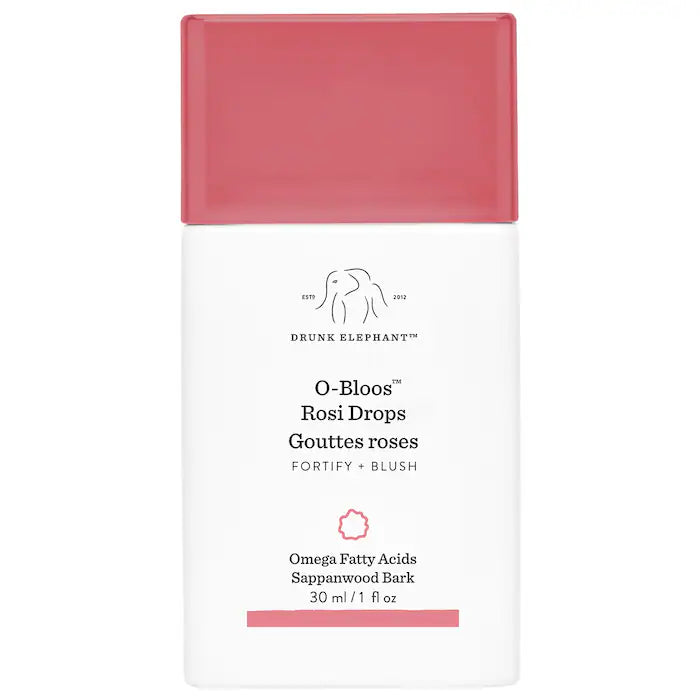 Drunk Elephant Rosi Glow Drops Vitamin F Liquid Blush - Hydrating Cheek Tint for Natural Flush | Perfect for Daily Makeup & No-Makeup Looks