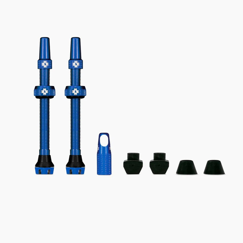 Muc Off V2 Tubeless Valve Presta Pair - High Performance Bike Tire Valves for MTB & Road Bikes - Perfect for Tubeless Setup and Off-Road Cycling