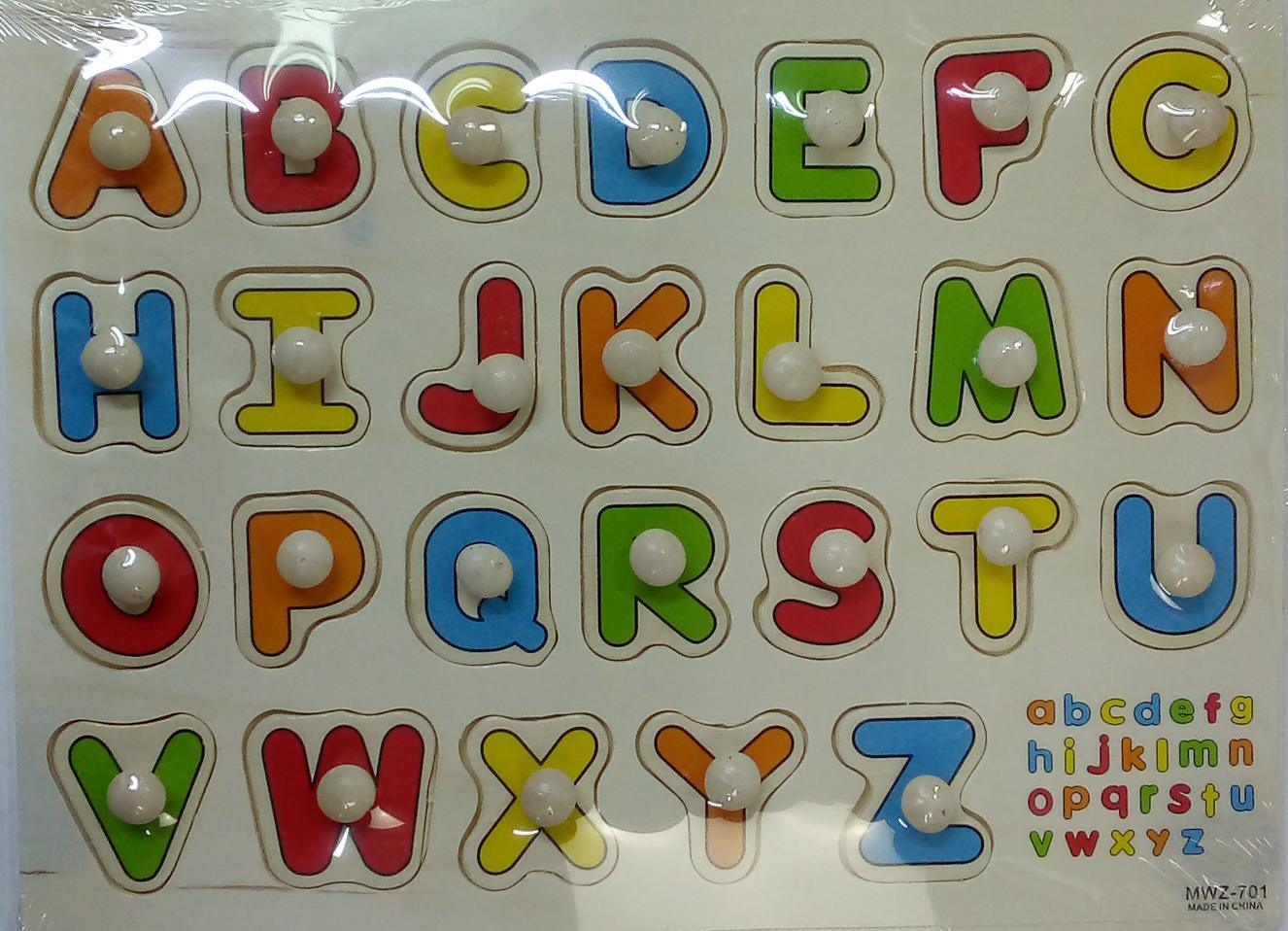 Alphabet ABC Wooden Learning Board - Capital Letters Educational Toy for Kids - Perfect for Preschool, Homeschool & Early Childhood Development