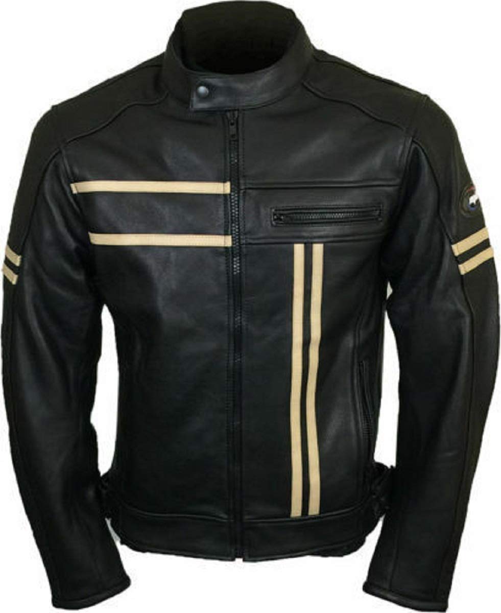 Men's Casual Everyday Leather Jacket - Genuine & Faux Biker Style Outerwear for Motorcycle Riding, Street Fashion & Daily Wear