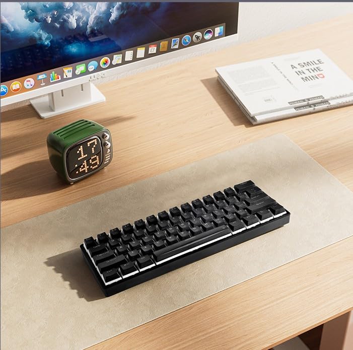 60% Wired RGB Gaming Mechanical Keyboard - 61 Key Compact Red Switch Keyboard with Pro Driver Support (Black) | Perfect for Esports, Typing & Office Work