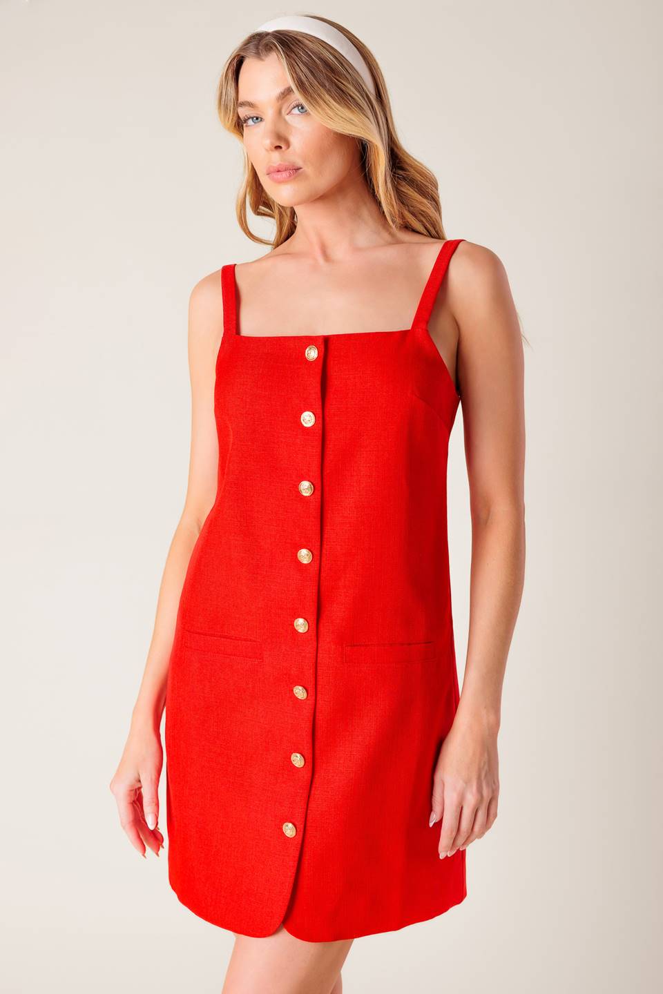Chasing Joy Red Woven Mini Dress - Flirty Summer Party Outfit for Women | Beach Vacation, Date Night & Cocktail Party Wear