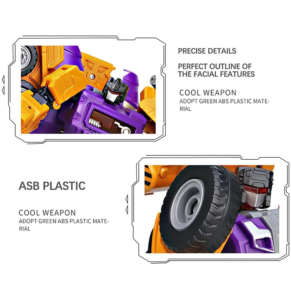 6-in-1 Transformable Dinosaur King Kong Series Robot Model Toy - Engineering Vehicle Deformation Playset for Kids | STEM Learning & Action Figure Collection