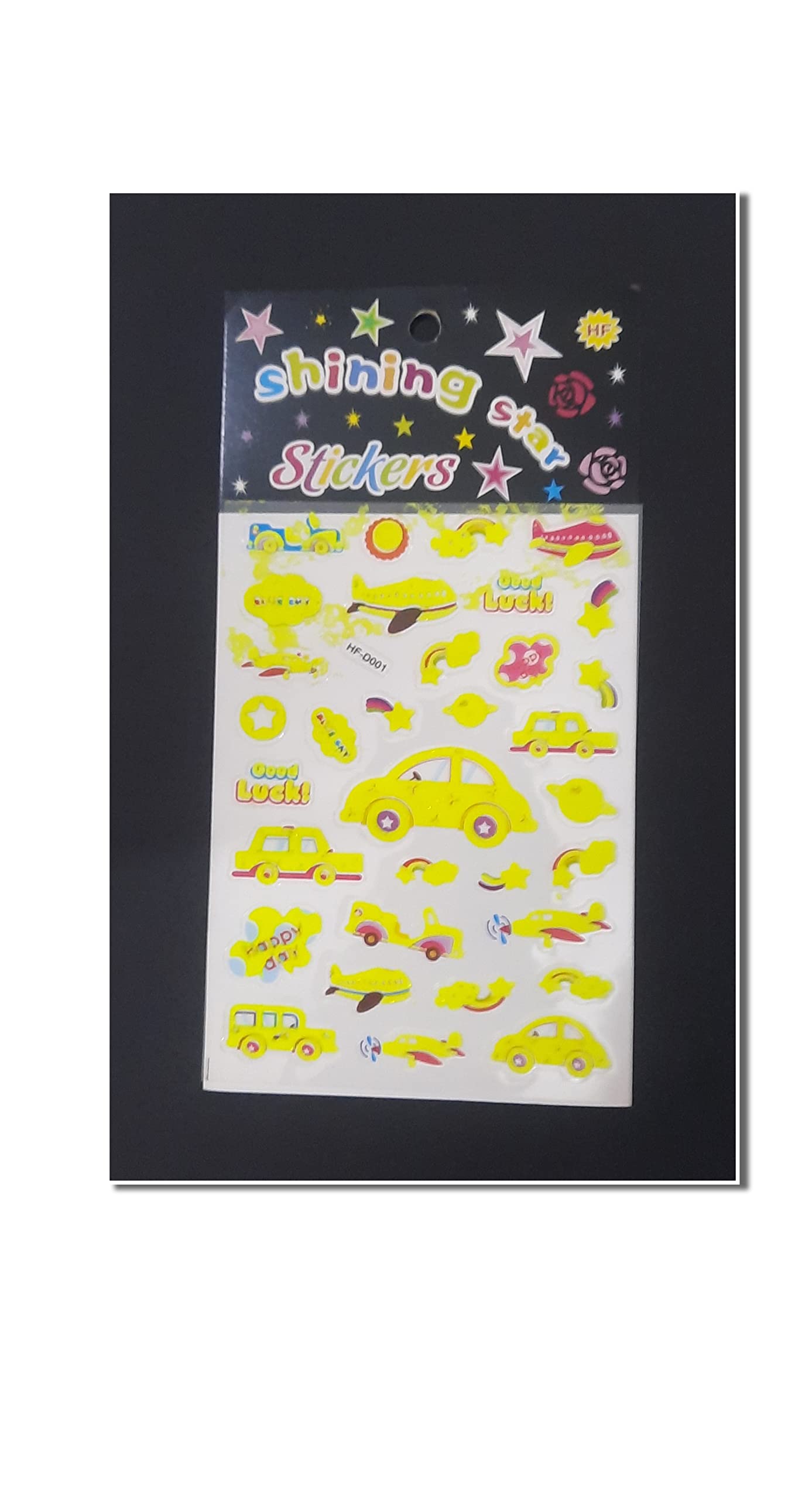 Glow in The Dark Stickers - 33 pcs DIY Sticker Set for Kids, Room Decor, Diwali Gifts | Free Magic Gift Wrapping | Perfect for Party Favors, Scrapbooking & Night Light Decor