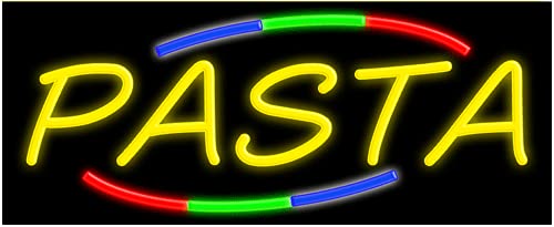 Handmade USA Pasta Glass Neon Sign #10864 - Vibrant Kitchen Decor for Restaurants, Cafes & Home Dining Rooms