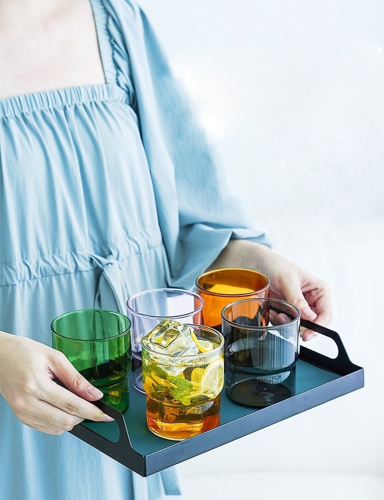 Premium Stackable Drinking Glasses - Set of 6 Shatterproof Tumblers for Water, Juice & Cocktails | Perfect for Parties, Picnics & Home Bar Use