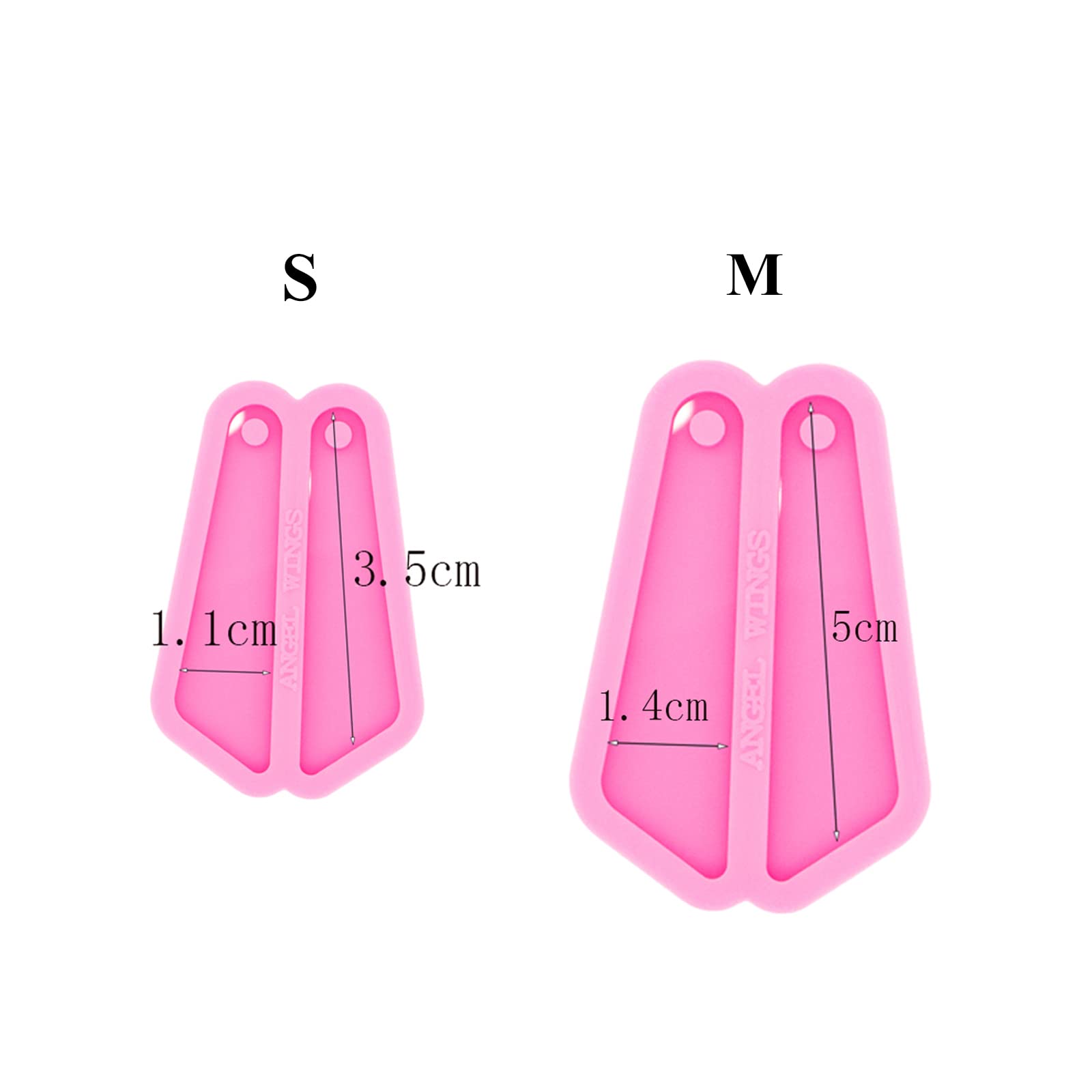 2Pcs Silicone Earring Molds for Jewelry Making - DIY Resin Earrings Craft Kit - Fashionable Shiny Glossy Epoxy Resin Casting Molds (Size S/M) - Perfect for Handmade Jewelry, Gifts & Craft Projects