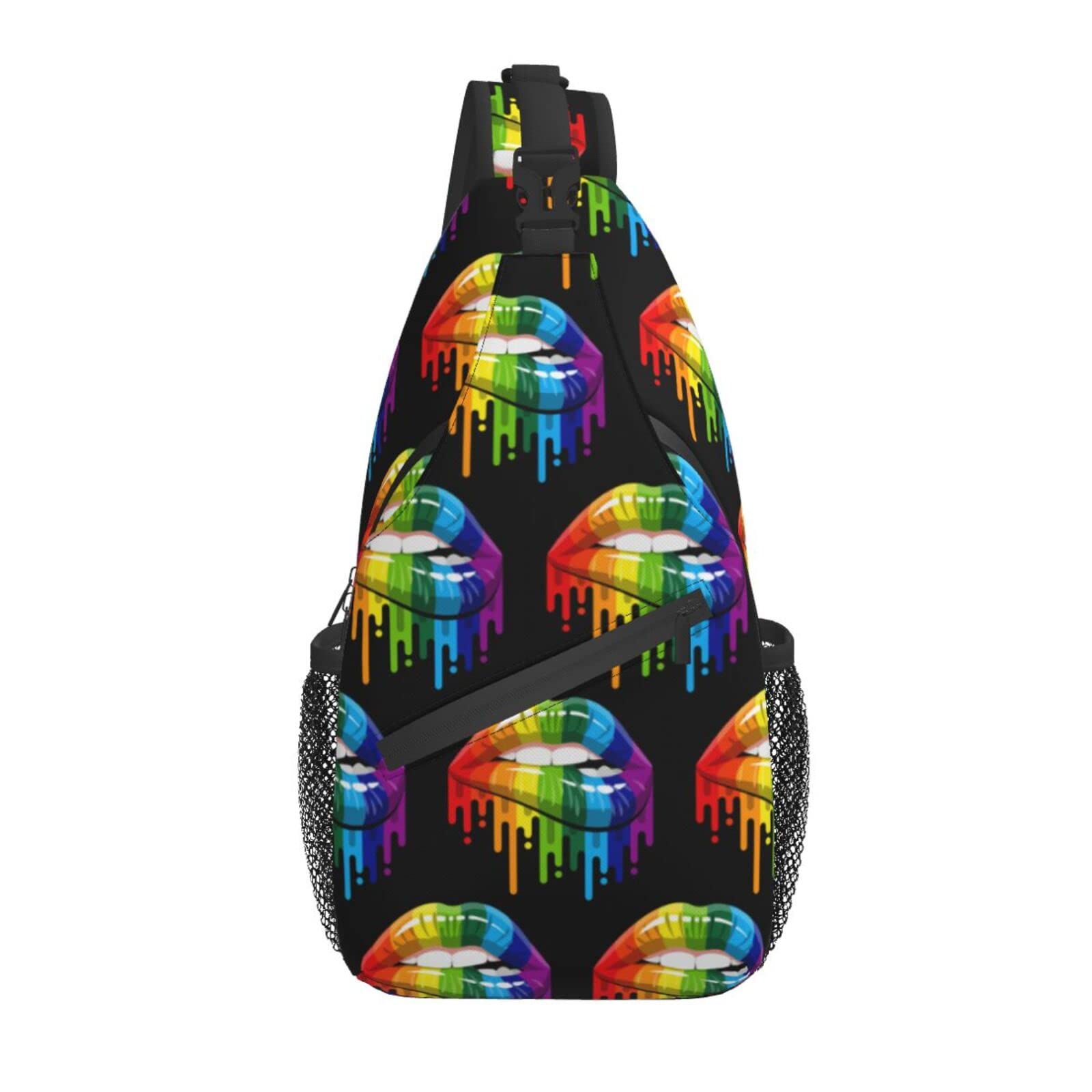 Ultra Lightweight Sling Backpack - Multipurpose Anti-Theft Chest Shoulder Bag for Hiking, Camping, Cycling & Travel - Water-Resistant & Durable - Perfect for Outdoor Adventures & Pride Events