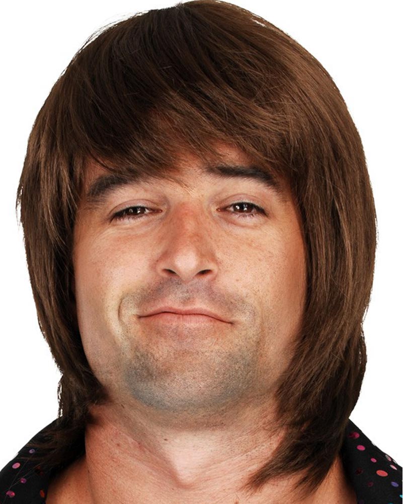 60s Greg Short Brown Wig for Men - Vintage Style Synthetic Hairpiece for Costume, Cosplay & Halloween - Perfect for Theatrical Performances & 1960s Theme Parties